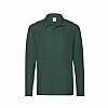 Polo Adulto Premium Long Sleeve Makito - Color Verde Oscuro