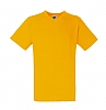 Camiseta Cuello Pico Fruit of the Loom - Color Amarillo