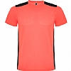 Camiseta Tecnica Detroit Infantil Roly - Color Coral Fluor/Negro