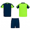 Equipacion Deportiva Juve Infantil Roly - Color Verde Fluor / Marino