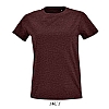 Camiseta Mujer Imperial Fit Jaspeada Sols - Color Oxblood Jaspeado