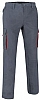 Pantalon Laboral Multibolsillos Thunder Valento - Color Gris Cemento - Rojo Loto