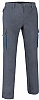 Pantalon Laboral Multibolsillos Thunder Valento - Color Gris Cemento - Azul Royal