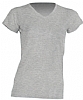 Camiseta Regular Lady Cuello Pico - Color Gris Melange