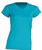 Camiseta Regular Lady Cuello Pico - Color Turquesa