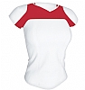 Camiseta Tecnica Mujer Armour Aqua Royal - Color Blanco/Rojo