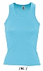 Camisetas Chica Coconut - 100% alg. peinado - 220 grs. - Marca Sol's - Acabado acanalado - Corte entallado - Tirantes espalda nadador. Pedidos en multiplos de 10 und. por talla y color.
