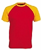 Camisetas Kariban Base-Ball - Manga corta  bicolor ranglan<br>
100% alg. - 165grs.  
