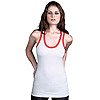 Camisetas Chica Queen - 100% Algodon Punto Liso - 165 grs - Talla XL solo en color Blanco/Negro y Blanco/Rojo.