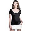 Camiseta Chica Silk - 100% Algodon Punto Liso - 165 grs. Talla XL disponible solamente en color Blanco y Negro.