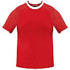Camiseta Team Tee - 100% alg. - hilado con anillos - 165 grs. - Mangas raglan - Contrastes de dobles franjas en hombros y mangas - Ribetes contrastados en cuello y final de mangas