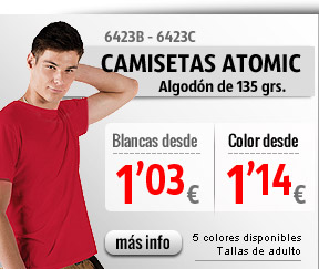 Camisetas Baratas Atomic Roly