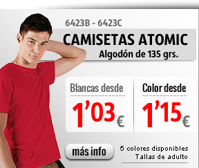 Camisetas Baratas Blancas o de Color