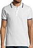 Polo Hombre Pasadena Sols - Color Blanco/Azul Marino