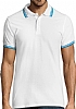 Polo Hombre Pasadena Sols - Color Blanco/Aqua