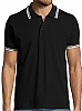 Polo Hombre Pasadena Sols - Color Negro/Blanco