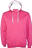 Sudadera Infantil Con Capucha Combinada Madrid Joylu - Color Fucsia / Blanco