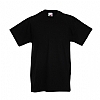 Camiseta Infantil Original Fruit Of The Loom - Color Negro