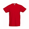 Camiseta Infantil Original Fruit Of The Loom - Color Rojo