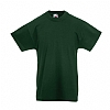 Camiseta Infantil Original Fruit Of The Loom - Color Verde Botella
