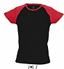 Camiseta Mujer Milky Sols - Color Negro/Rojo