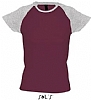 Camiseta Mujer Milky Sols - Color Burdeos/Gris