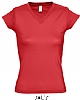 Camiseta Mujer Moon Sols - Color Rojo