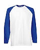 Camiseta Baseball Manga Larga Fruit Of The Loom - Color Blanco/Royal