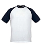 Camiseta Infantil BC Baseball - Color Blanco/Marino