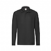 Polo Adulto Premium Long Sleeve Fruit Loom - Color Negro