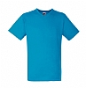 Camiseta Cuello Pico Fruit of the Loom - Color Azul Turquesa
