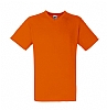 Camiseta Cuello Pico Fruit of the Loom - Color Naranja