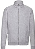 Sudadera Cremallera Entera Fruit Of The Loom - Color Gris Jaspeado