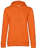 Sudadera Organica Capucha Mujer BC - Color Naranja Puro