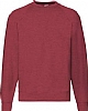 Sudadera Manga Ranglan Fruit of the Loom - Color Vintage Heather Red