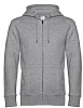 Sudadera Capucha Cremallera King B&C - Color Gris Jaspeado