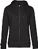 Sudadera Mujer Capucha Cremallera Queen B&C - Color Black