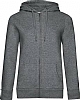 Sudadera Mujer Capucha Cremallera Queen B&C - Color Heather Mid Grey