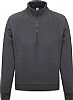 Sudadera Media Cremallera Fruit of the Loom - Color Dark Heater Grey