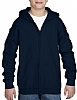 Sudadera Infantil Capucha Cremallera Heavy Blend Gildan - Color Navy