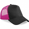 Gorra 5 Paneles Beechfield - Color Black / Fucsia