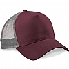 Gorra 5 Paneles Beechfield - Color Burgundy / Grey