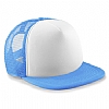 Gorra Plana Barata Infantil Beechfield - Color Azul Cielo/Blanco