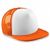 Gorra Plana Barata Vintage Beechfield - Color Naranja/Blanco