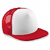 Gorra Plana Sublimacion Vintage Beechfield - Color Rojo/Blanco