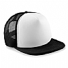 Gorra Plana Barata Infantil Beechfield - Color Negro/Blanco