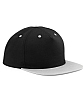 Gorra Plana Snapback Beechfield - Color Negro/Gris