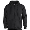 Sudadera Adulto Capucha y Cremallera Keya 280gr - Color Negro