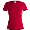 Camiseta Mujer Color Keya 180gr - Color Rojo