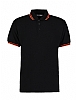 Polo Pique Hombre Kustom Kit - Color Negro/Naranja